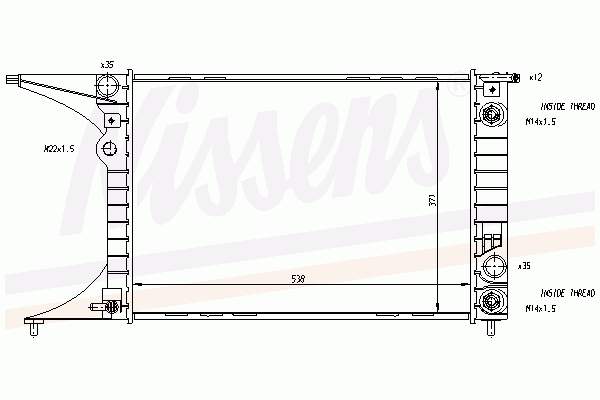 Радіатор охолодження Nissens 63071
