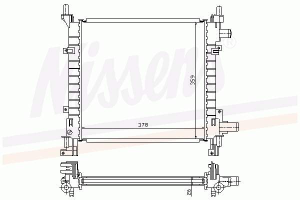 Купити 62083A Nissens Радіатор двигуна