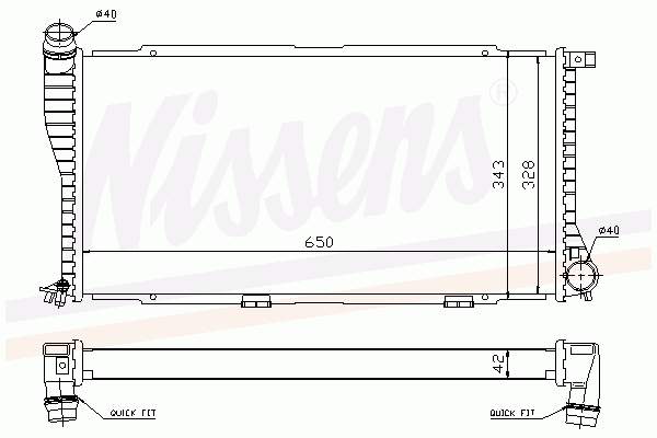 60634 Nissens Радіатор охолодження двигуна