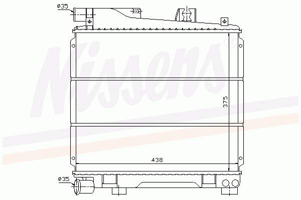 Радіатор основний Nissens 60701 ціна, від 648.24 USD