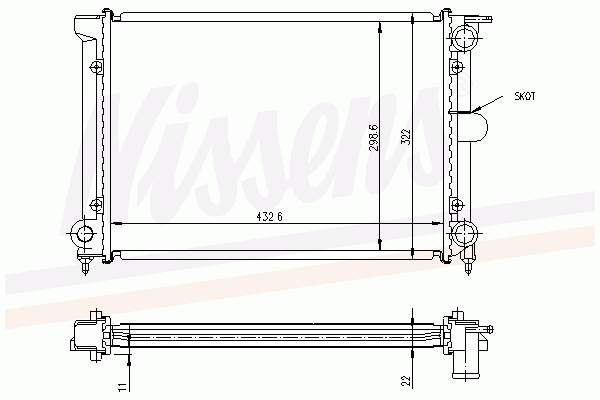 Радіатор основний Nissens 65181A ціна, від 37.50 USD