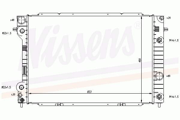 Радіатор основний Nissens 63075 ціна, від 143.63 USD