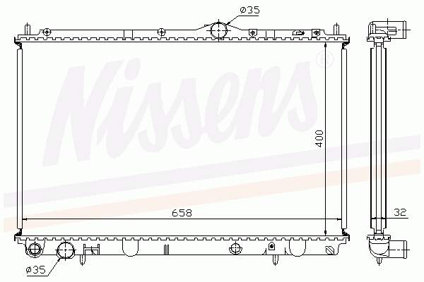 Купити 62858A Nissens Радіатор двигуна