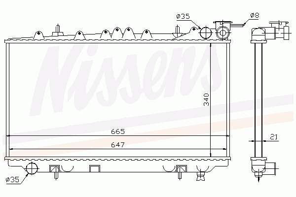 Радіатор основний Nissens 62421 ціна, від 69.76 USD