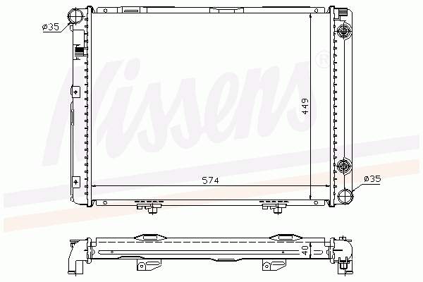 Радіатор основний Nissens 62721A ціна, від 68.38 USD