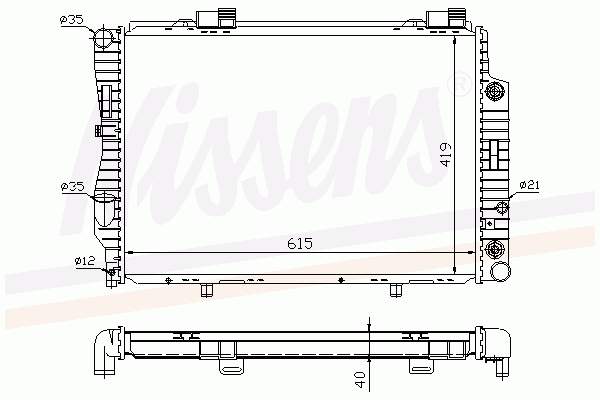 Радіатор A2025004203 Mercedes