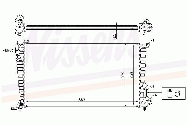 Радіатор основний Nissens 61315 ціна, від 66.39 USD