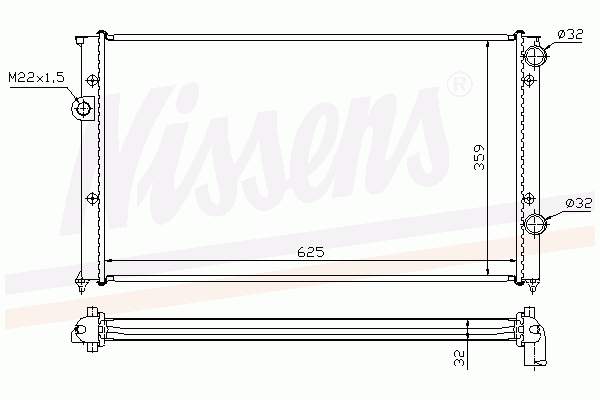 Радіатор основний Nissens 65243A ціна, від 53.37 USD