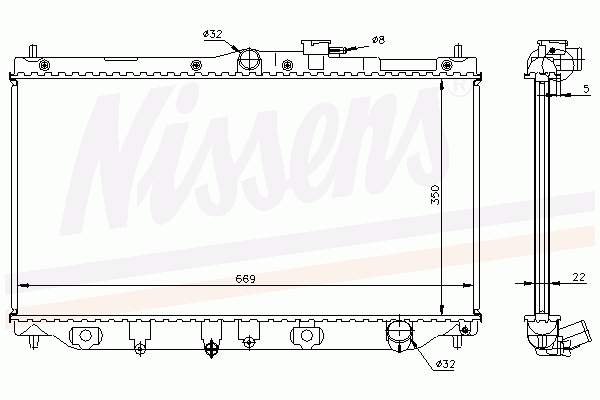 Купити 62279A Nissens Радіатор двигуна