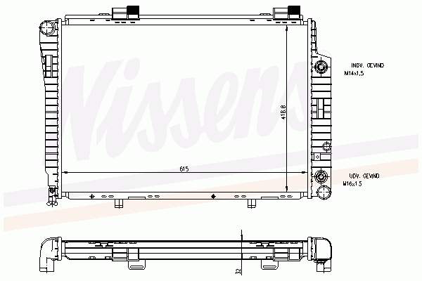 Купити 62756A Nissens Радіатор двигуна
