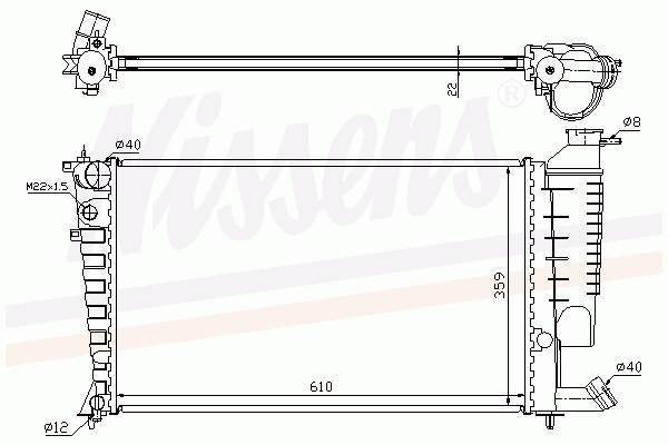 Радіатор основний Nissens 61313 ціна, від 50.75 USD