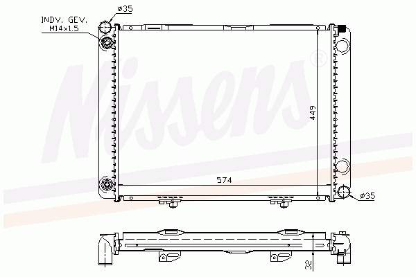 Купити 62734A Nissens Радіатор двигуна
