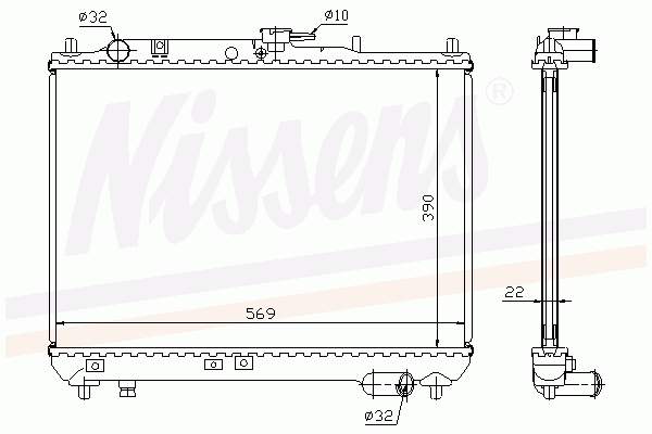 Радіатор основний Nissens 62409A ціна, від 79.54 USD