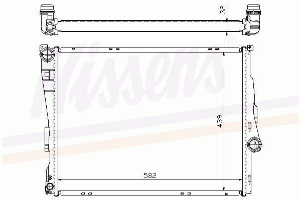 Купити 60782A Nissens Радіатор двигуна