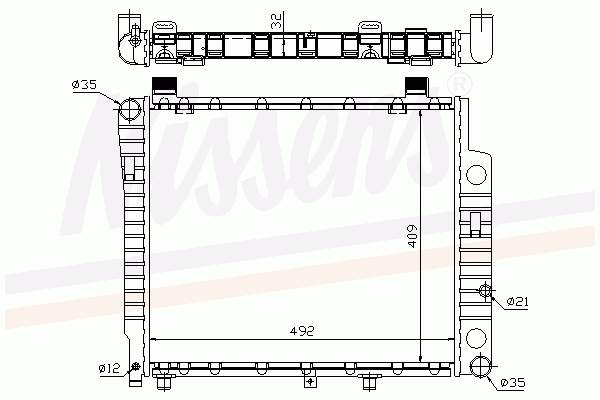 Радіатор основний Nissens 62754A ціна, від 126.06 USD
