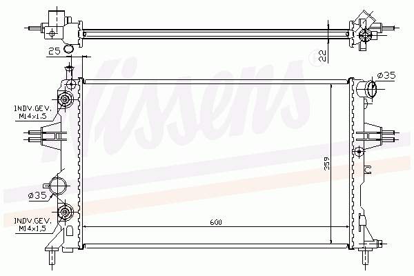 Купити 63246A Nissens Радіатор двигуна