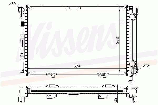62671A Nissens Радіатор охолодження двигуна