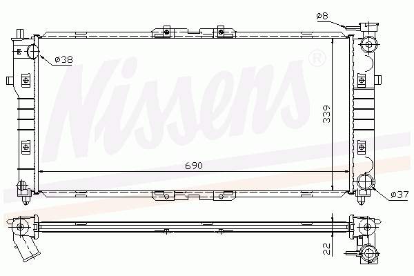 Радіатор основний Nissens 62392A ціна, від 101.38 USD