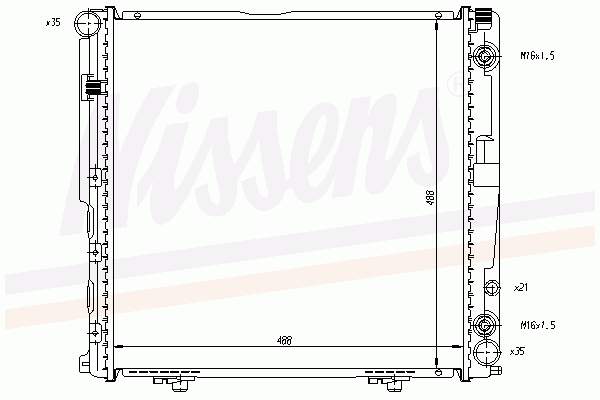 Купити 62763A Nissens Радіатор двигуна