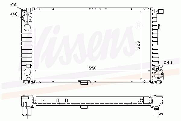 Купити 60744A Nissens Радіатор двигуна
