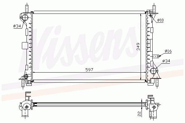 Купити 62075A Nissens Радіатор двигуна