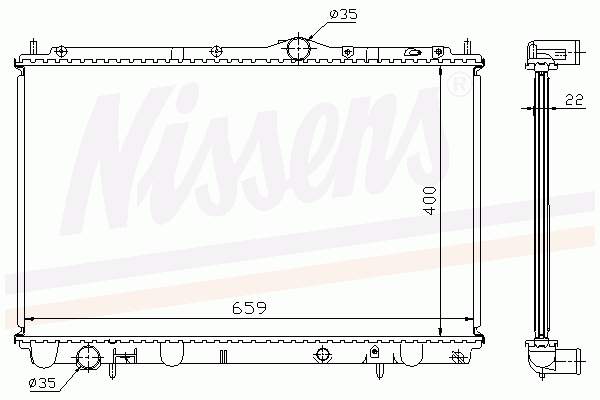 Радіатор основний Nissens 65543A ціна, від 55.81 USD