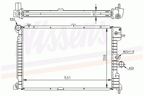 Купити 63289A Nissens Радіатор двигуна