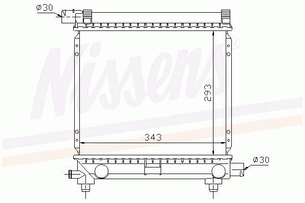 Радіатор основний Nissens 62551 ціна, від 76.59 USD