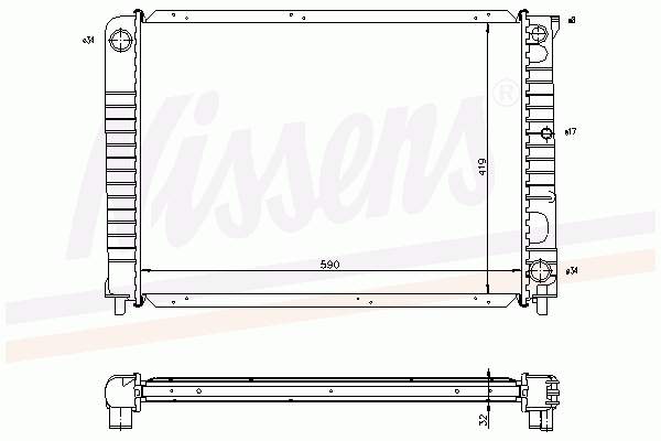 Радіатор основний Nissens 65537A ціна, від 124.60 USD