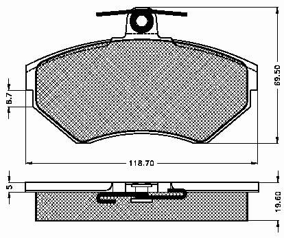 Тормозні колодки Optimal 10186