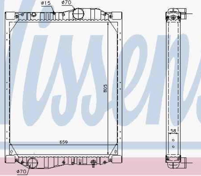Радіатор основний Nissens 69609 ціна, від 378.89 USD