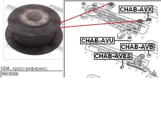 Елементи кріплення Febest CHABAVX ціна, від 4.40 USD