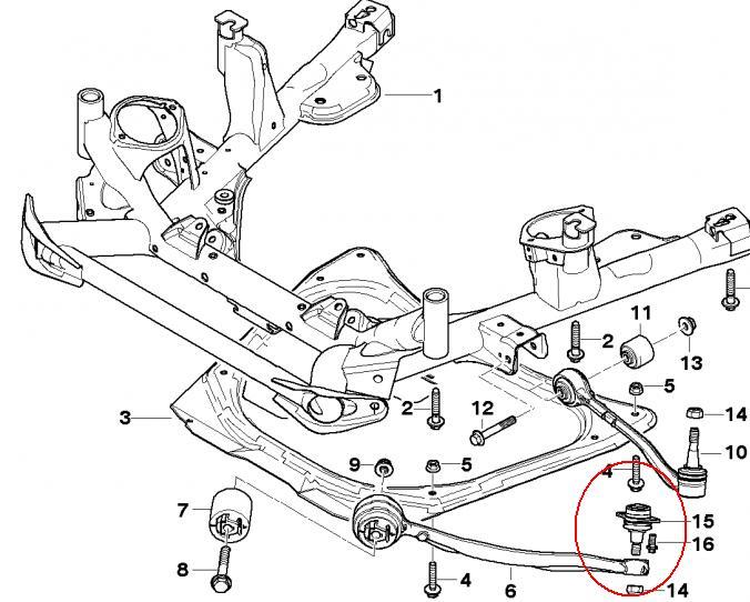 Купити 31126756491 BMW Кульова опора, нижня