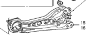 Важіль/тяга задньої підвіски подовжній нижній, правий Acura RDX (Акура RDX)