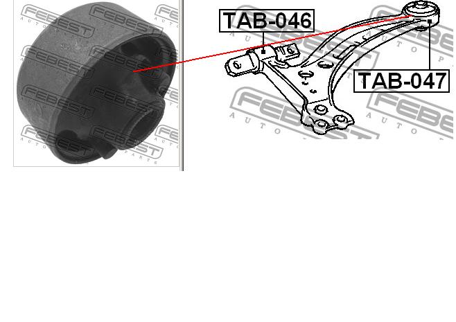 Сайлентблок переднього важеля TAB047 Febest