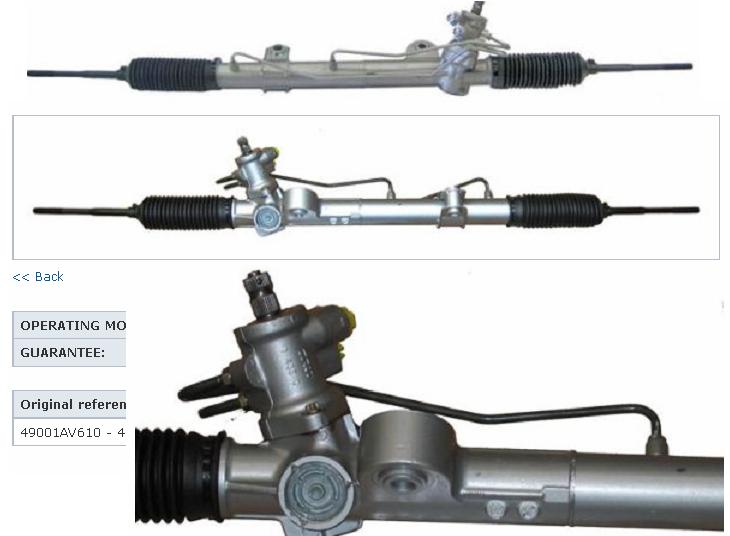 Купити 49001AV610 Nissan/Infiniti Рульова рейка