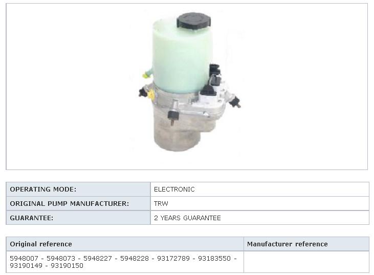 Купити 5948227 Opel Насос гідравліки