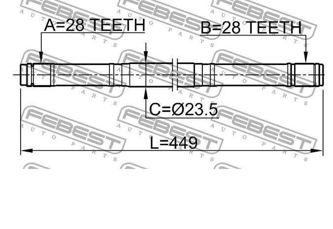 Піввісь передня, права Honda Civic VI седан (EJ9, EK3/4) (1995 - 2001) ціна, від 39.38 USD