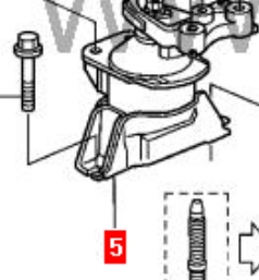 Подушка (опора) двигуна, права нижня NMS5302 NMC