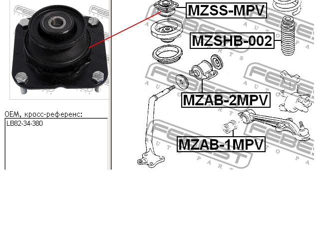 NMS4383 NIPPON MOTORS опора амортизатора переднього