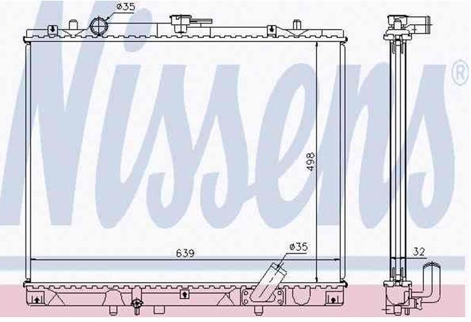 Радіатор основний Nissens 62895A ціна, від 145.27 USD