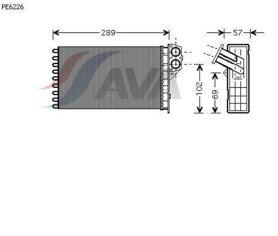 PEA6226 AVA радіатор пічки (обігрівача)