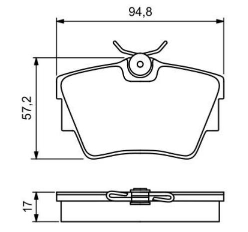 Колодки гальмові задні, дискові 93173646 Opel