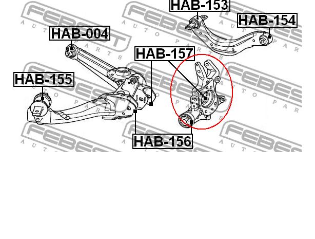 Цапфа - поворотний кулак задній, правий Honda 52210SNAA50 ціна, від 19.00 USD