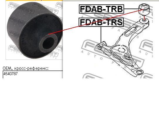 С/блок нижнього важеля Febest FDABTRB