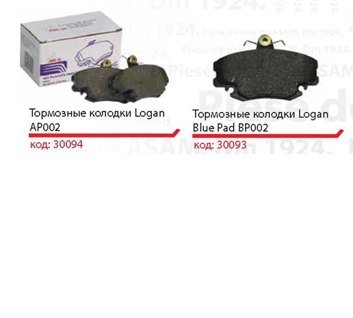 Тормозні колодки Asam 30094