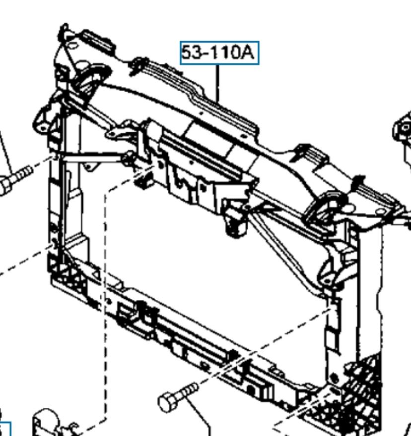GS1D53110 Mazda супорт радіатора в зборі/монтажна панель кріплення фар