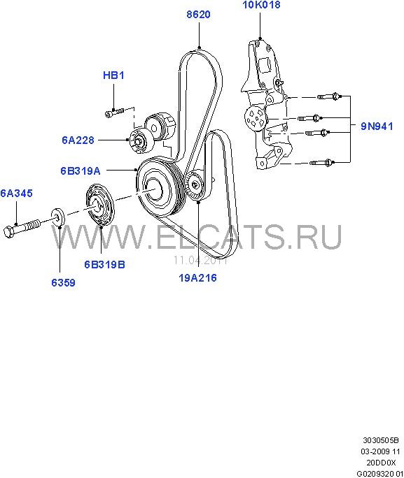 Шків колінвала (демпфер ) Ford 1520590 ціна, від 38.99 USD
