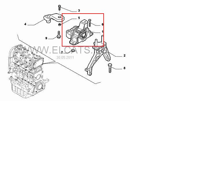 51813603 Fiat/Alfa/Lancia Опора кпп
