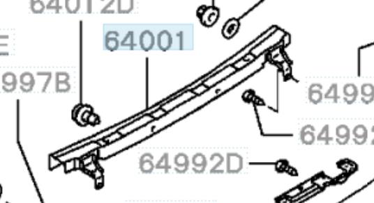 Купити MR971600 Mitsubishi Буфер бампера заднього